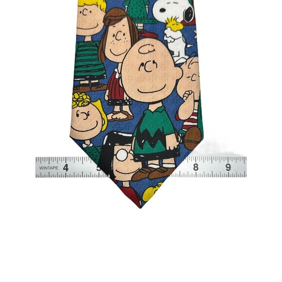 Charlie Brown & Gang Peanuts Snoopy Lucy Tie 100% Polyester Made In USA - Picture 8 of 8